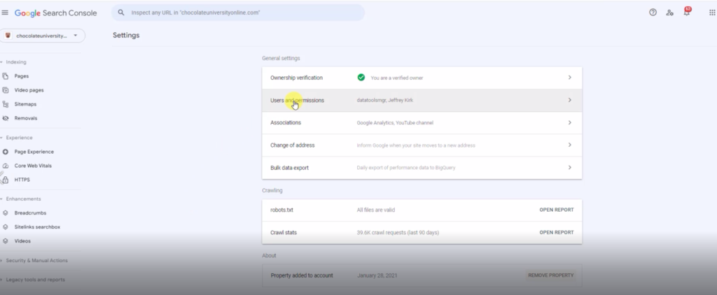 users and permissions